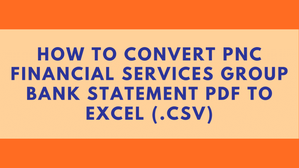 Convert PNC PDF